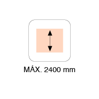 MAX. HAUTEUR 2400mm